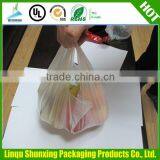 christmas supermarket HDPE t-shirt shopping bags / vest handles