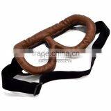 BJ-GT-008 Newest Custom Brown Leather Clear Lens Motocross Goggles thumbnail-6