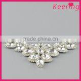 Wholesale New Glass Embellishment With Silver Chain on Back WRE-254 thumbnail-2