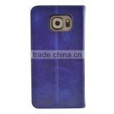 Genuine Leather Flip Cover Clear Case for Galaxy s6 thumbnail-4