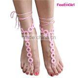 New Design Wedding Crochet Barefoot Sandals thumbnail-5