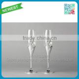 crystal long stem champagne flute wedding champagne flute set