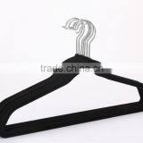 flocked clothes hanger with shoulder pads HM-010                        
                                                Quality Choice