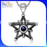 Rock Style Men Jewelry Titanium Stainless Steel Retro Vintage Star Of David Pendant thumbnail-4