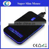 LED Light Up Logo Slim USB Mouse for PC