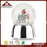 Christmas Figurines Zinc Silver Metal Base Snow Globe Supplier's Choice