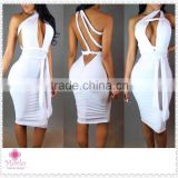 2016 white cheap backless evening sexy women bandage bodycon dress                        
                                                Quality Choice