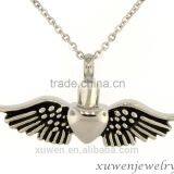 OEM Angel Wings 316l Stainless Steel Cremation Keepsake Jewelry With Enamel