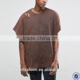 online shopping india mens comfort colors t-shirts wholesale oversized washed t shirt with distressed details                        
                                                Quality Choice