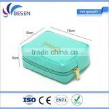 Mint Green Mirror Leather Toiletry Bag,make up Pouch,cosmetic Bag thumbnail-3