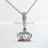 Crown Shape Designs Pearl Pendant For Girl Bracelet Jewelry thumbnail-2