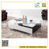 Functional Wood Center Table Extra Long Coffee Table With Drawers thumbnail-1