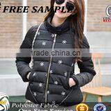 50D Satin Imitation Memory Fabric Embroidered Fabric for Quilted Down Coat thumbnail-6