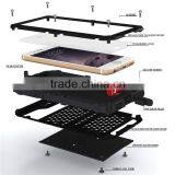 Wholesale Gold Anti Shock Dustproof Case for IPhone 6 6S Hybrid Metallic TPU Waterproof Casing thumbnail-3