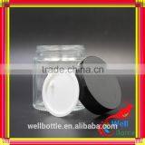 face cream container with round cream glass jars for cosmetics packaging