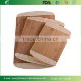 Premium Bamboo 2-Tone Cutting Board and Butcher Block - 3 Pack thumbnail-1