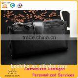 Custom Logo Design Genuine Leather Men's Wallet With Buckle