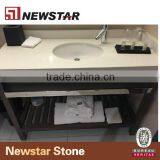 Bathroom Corner Vanity Bases With Artificial Quartz Countertop