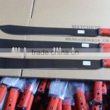 RED PLASTIC HANDLE MACHETE WITH HIGH QUALITY CARBON STEEL BLADE