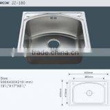 Small 0.8mm Deep Stainless Steel Kitchen Sink thumbnail-1