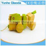 Pull Along Dog Wooden Toy Wiggles as You Pull They Make a Clicking Sound and Make a Fun Baby thumbnail-2