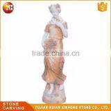 Outdoor Decoration White Marble Lady Sculpture thumbnail-6