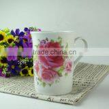 Stock Round Ceramic 250ml Decal Flower Printed Coffee Cup Tea Cup thumbnail-1