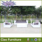 A- Rattan Furniture Patio White Sofa Set thumbnail-2