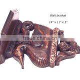 Wood Wall Mounting Bracket, Wooden Wall Brackets, Decorative Wall Brackets, Wooden Corbels, Fancy Corbels, Carved Wood Corbels thumbnail-1