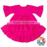 Soft Cotton Kids Girls Shirts Front Shorts Back Long Asymmetrical Unique Baby Girl Names Girls Ruffle Shirts thumbnail-3