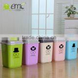 Emc Plastic Waste Bins With Cover, 20L Square Shape Plastic Waste Bins With Cover thumbnail-3