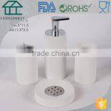 Eco-friendly Free-burned Ceramic Bathroom Accessory Set, Natural White Concrete Toilet Set thumbnail-1