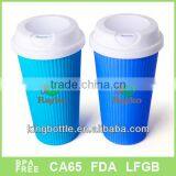 Plastic Coffee Mug With Silicone Sleeve, DIY Color thumbnail-1