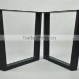 Black powder coated trapezoid metal industrial table feet,furniture metal leg