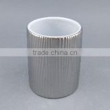 silver plated ceramic toothbrush holder