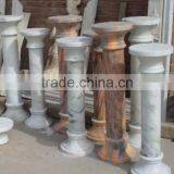 Interior Decoration Flower Design Carving White Marble Pillars Factory thumbnail-4