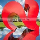 Outdoor Garden Modern Stainless Steel Two Heart Love Sculpture thumbnail-1