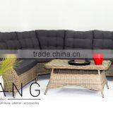 Hanna Patio Sofa Set - Poly Rattan Outdoor Furniture - Durable PE Wicker thumbnail-1