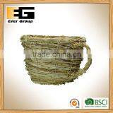 Yellow Rattan Cups and Flower Pots thumbnail-3