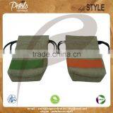 Drawstring Bag With Pu Label & Screen Print Logo With PU Pull String Closure - Ideal for Branding of Wine thumbnail-6