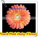 Glitter Flower Peach Pink Daisy Flower Glitter Hair Flower