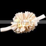 Hot Cutting Fabric Flower Headband With Pearl Center for Kids Hair Accessories thumbnail-6