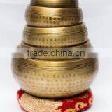 High Quality Handmade in Nepal Curved Hammered Tibetan Meditation Singing Bowl thumbnail-1