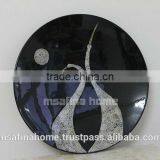 Round Colored Lacquer Decorative Plate thumbnail-2