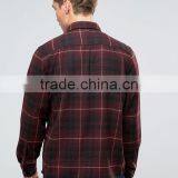 Long Sleeve Button Down Collar Mens Pre-Shrunk 85% Polyester 15% Wool Breathable Regular Fit Casual Check Print Shirts thumbnail-2