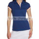 Polo Collar Tshirt Design Women's Bule Polo Casual Polo Custom Logo thumbnail-1