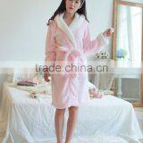 Girls Winter And Autumn Cute Rabbit Pink Pajamas Flannel Fleece Bathrobe thumbnail-2
