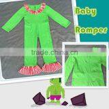 2016 High Quality! Wholesale Ruffle Romper Cute Baby Green Fog Romper thumbnail-1