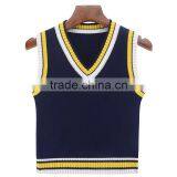 Wholesale School Uniform Sleeveless v Neck Cable Knitting Pattern Sweater Vest thumbnail-5