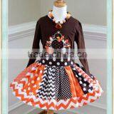 Girls Toddler Baby Turkey Thanksgiving Outfit Turkey Outfit Thanksgiving Skirt Set Turkey Skirt Set Chevron Skirt Set Brown thumbnail-1